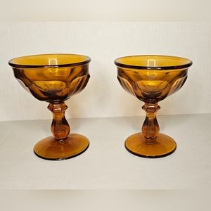 Imperial Glass Ohio: Old Williamsburg Amber - [2] Champagne/Tall Sherbet…